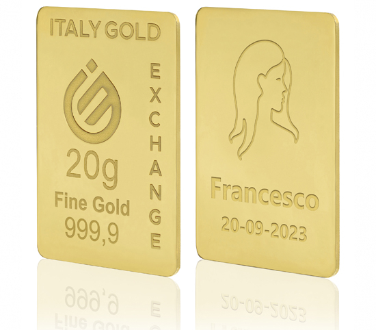 Gold ingots Star Signs - Virgo - 24Kt - 20gr Italy Gold Exchange